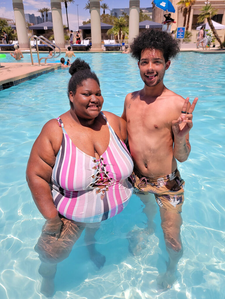 Partygoers at Temptation Sundays at the North Pool of the Luxor Hotel and Casino.