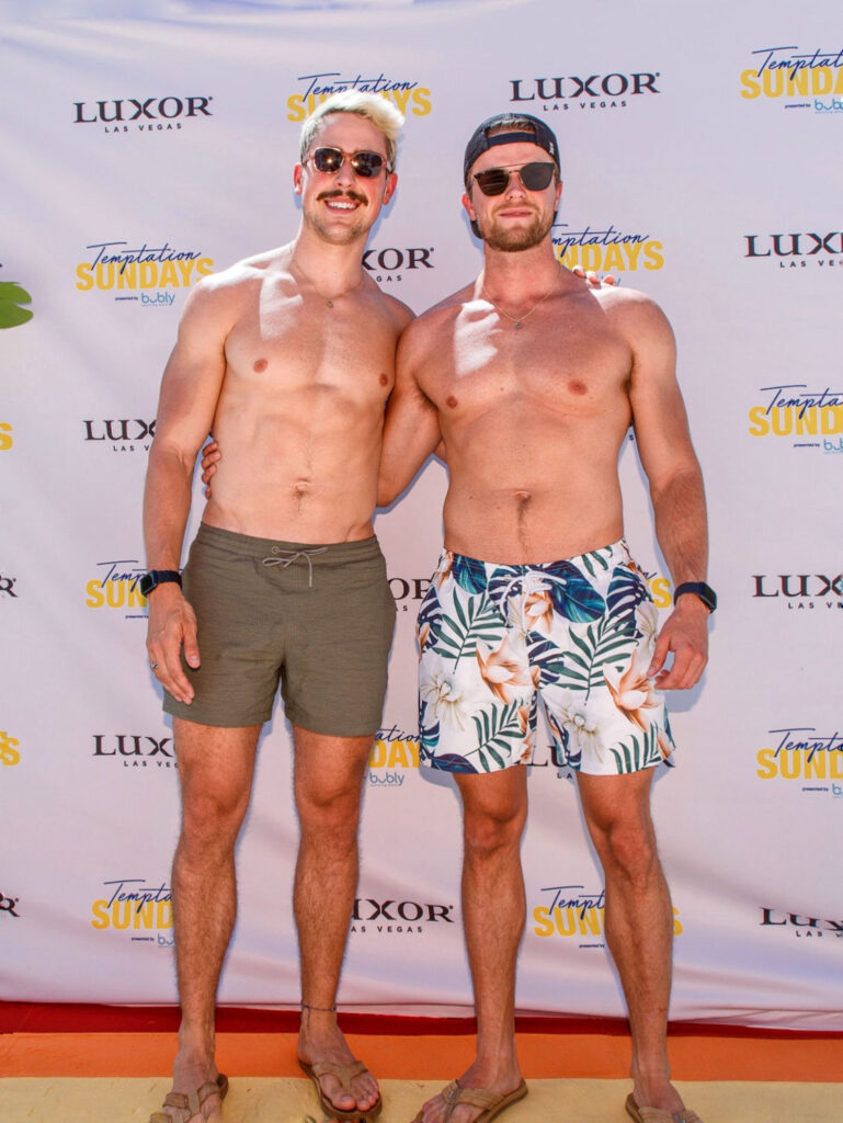 Partygoers at Temptation Sundays at the North Pool of the Luxor Hotel and Casino.