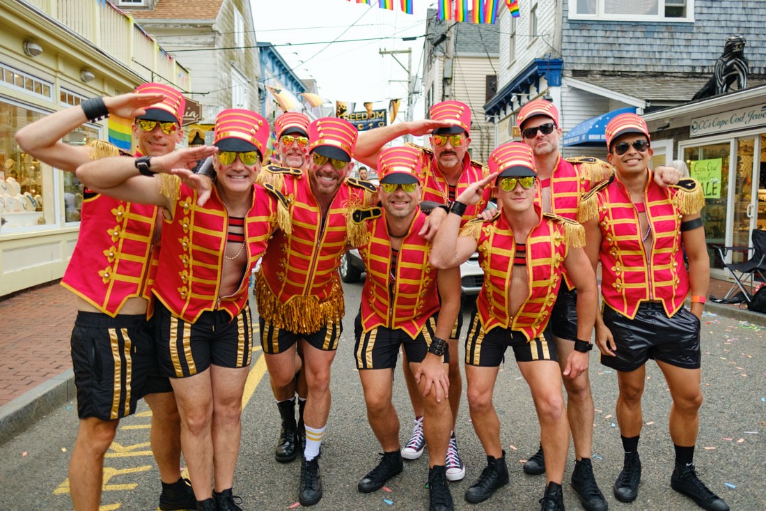 Provincetown Carnival Parade: Land of Toys with many Barbie dolls