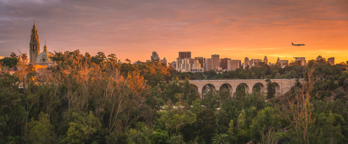 San Diego at dusk.