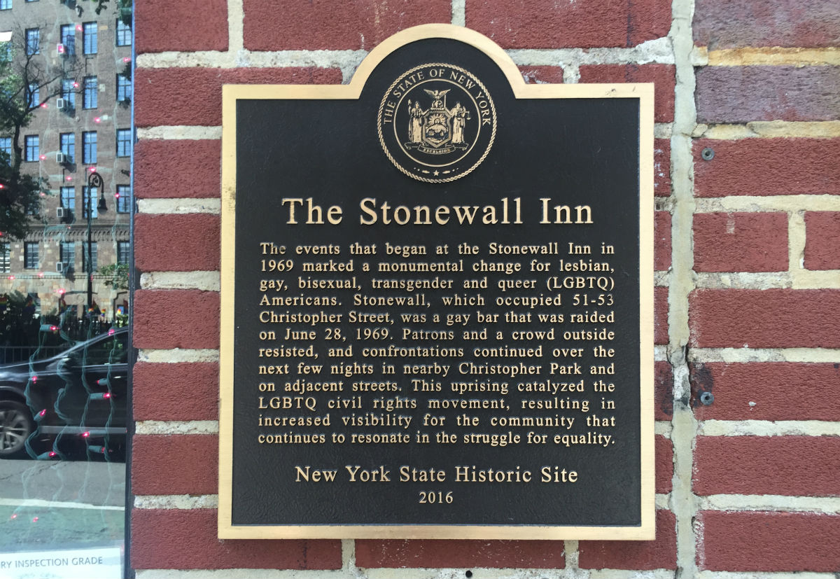 Stonewall Inn plaque