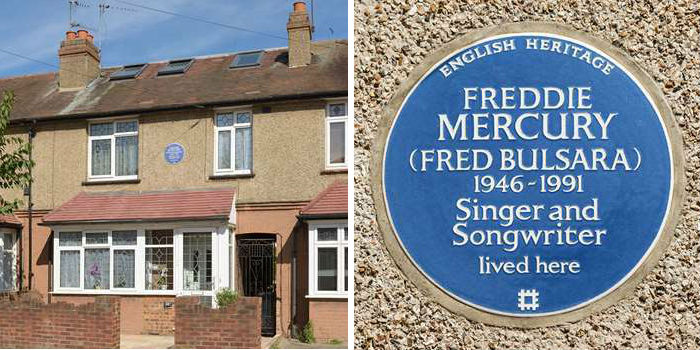Freddie Mercury's former home in Feltham, London