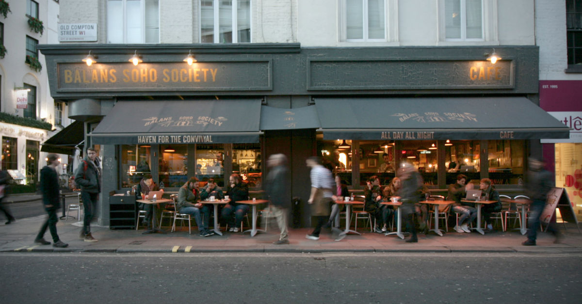 Balans on Old Compton Street, Soho