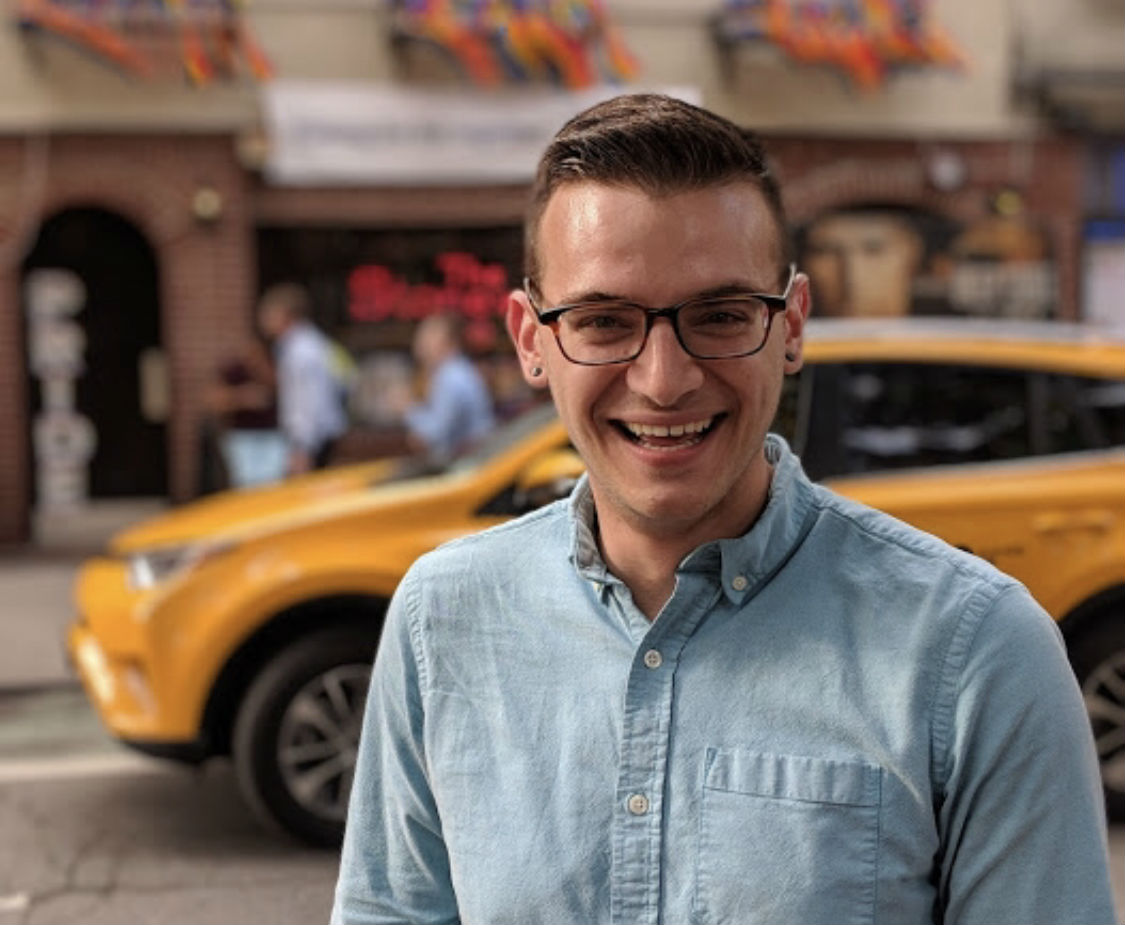 Michael Venturiello of Christopher Street Tours, outside the Stonewall Inn - Airbnb Experiences