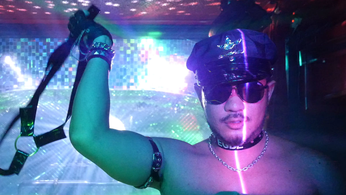 A dancer at Club Explosion, Osaka, featured in Queer Japan