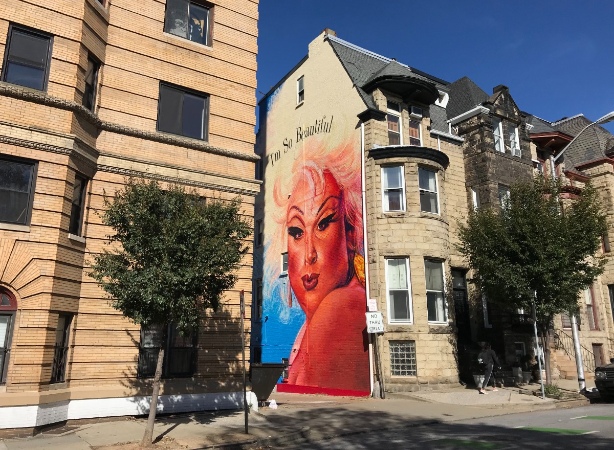 The Divine mural by street artist, Gaia, in Baltimore