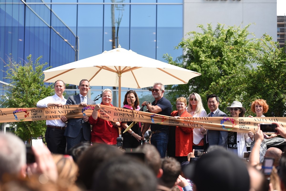 Grand opening celebration of the Anita May Rosenstein Campus in 2019 (Photo: Los Angeles LGBT Center)