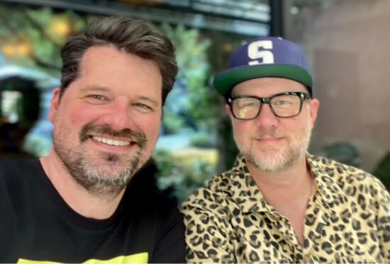 Steffan and Brandon, owners of the LGBTQ art gallery Schlomer Haus Gallery in San Francisco