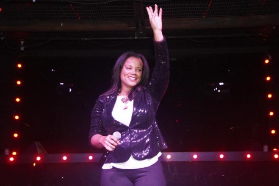 Kimberley Locke after her performance of her new, hit single,